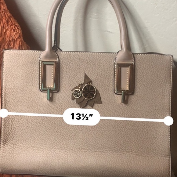 🦋⏰Bolso de cuero, color hueso, Grande.#BC45 - Picture 10 of 11